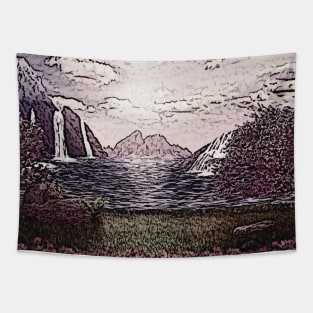 Lilac Valley Painting Tapestry