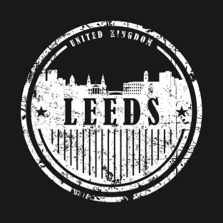 Leeds, United Kingdom White Skyline T-Shirt