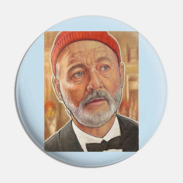 Bill Murray, Steve Zissou, The Life Aquatic Pin by silusUK