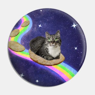 Cute cat in Space Pin