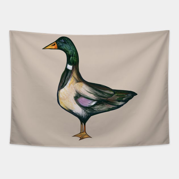 Mallard Duck Tapestry by bubbsnugg