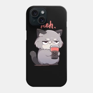 Heh Funny Raccoon Drinking Boba Tea Phone Case