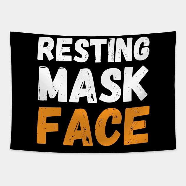 Resting Mask Face  funny mask Funny Mask funny masks face Tapestry by Gaming champion