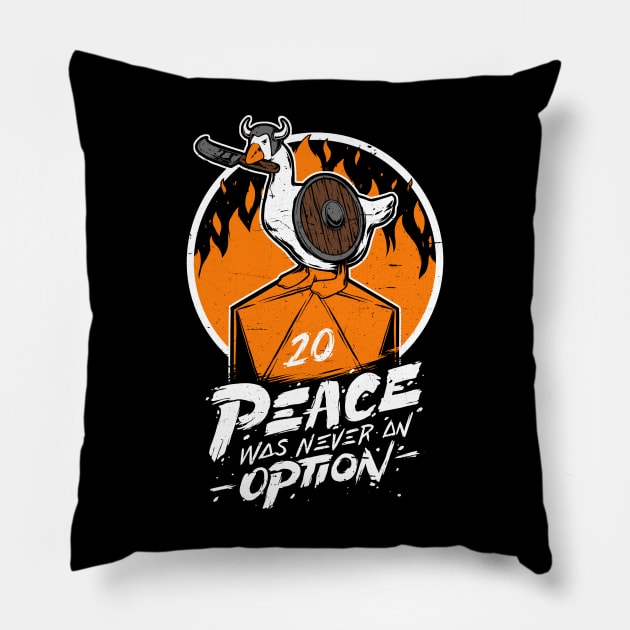 RPG - Peace Was Never an Option Pillow by The Inked Smith