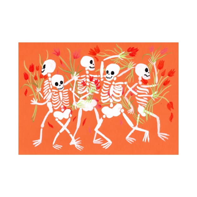 Dancing Skeletons by sadnettles