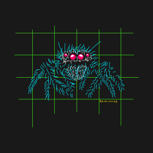 Cute colorful jumping spider with huge eyes T-Shirt