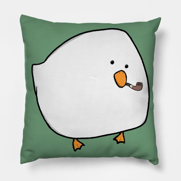 Goose orb with pipe Pillow by funkysmel