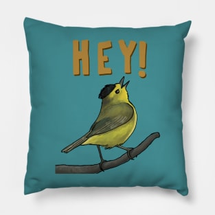 HEY! Yellow Warbler Pillow