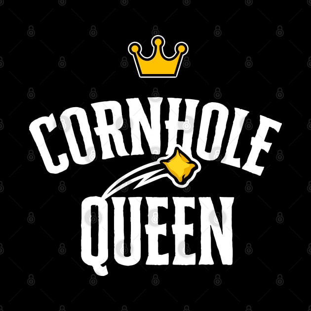 Cornhole Queen Shirt Funny Bean Bag Sack Toss Tournament Winner by Happy Lime