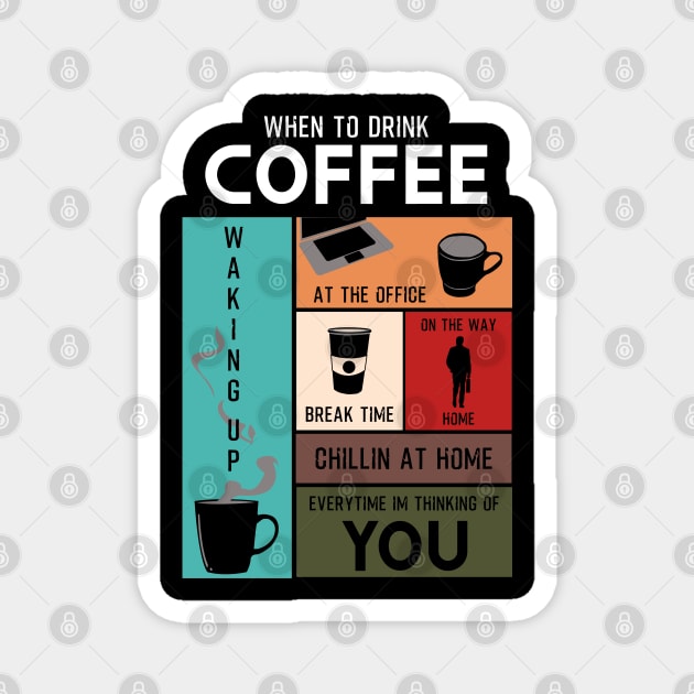 Drink Coffee Everytime im thinking of you Magnet by HCreatives