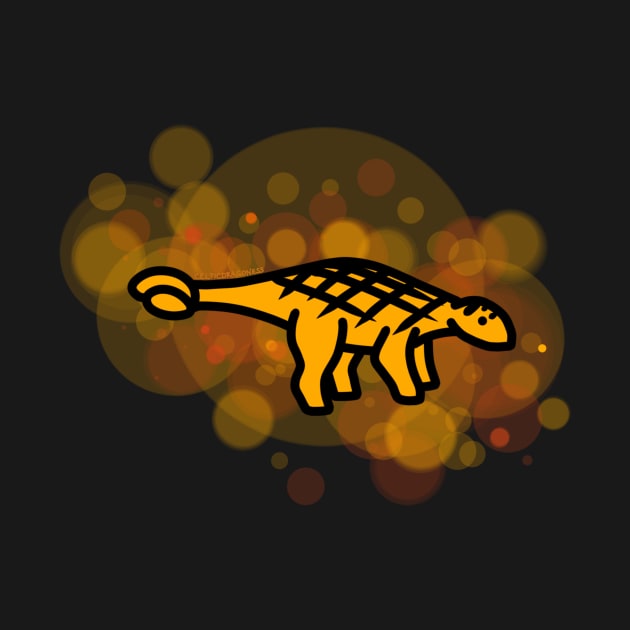 Orange Ankylosaurus Rainbow Dinosaurs Series by CelticDragoness