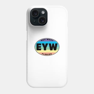 Key West Florida EYW Euro Oval Color Stripes Pastel Rainbow Keys Phone Case