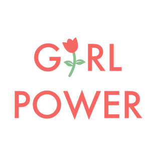 Red Girl Flower Power T-Shirt