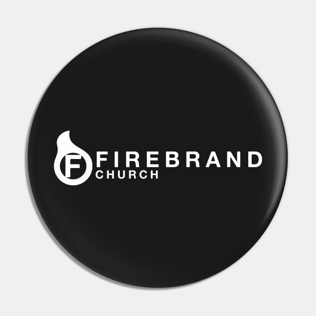 Firebrand White Logo Pin by Alan Jones