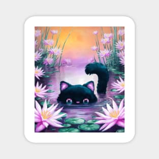 Swim in style with Cat Monet Magnet