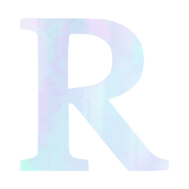 The Letter R Cool Colors Design by Claireandrewss