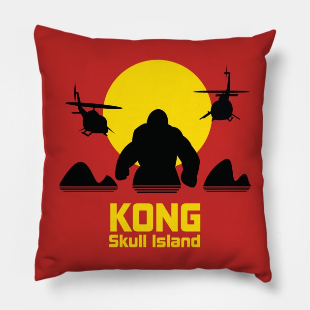 Mini Skull Island Pillow by RaphaelComPh