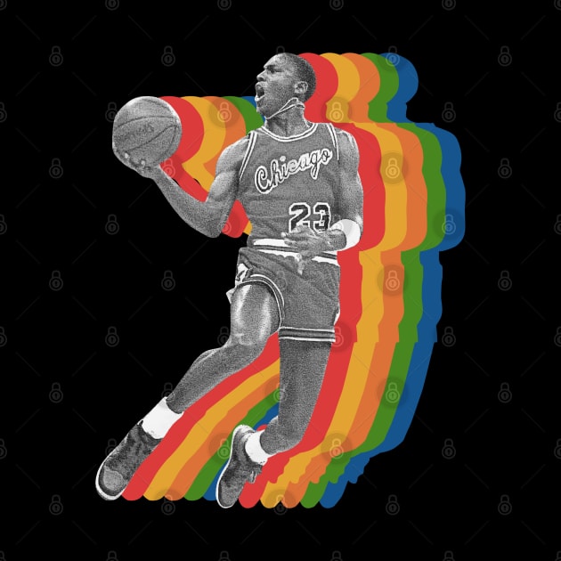 RETRO RAINBOW MICHAEL JORDAN 70S by Kasetdangdut