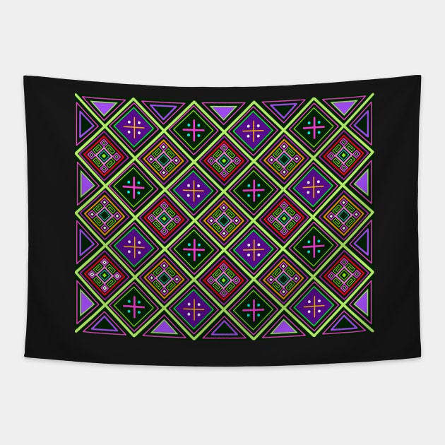 Indigenous ethnic pattern design illustration Tapestry by bernardojbp