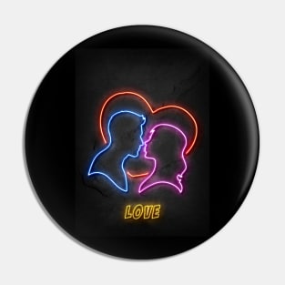 Love Couple Neon Pin