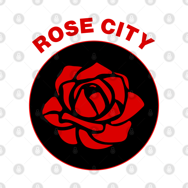 Rose City ANTIFA symbol / red by vlada123