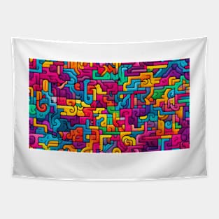 Vibrant Labyrinth 16:9 Tapestry