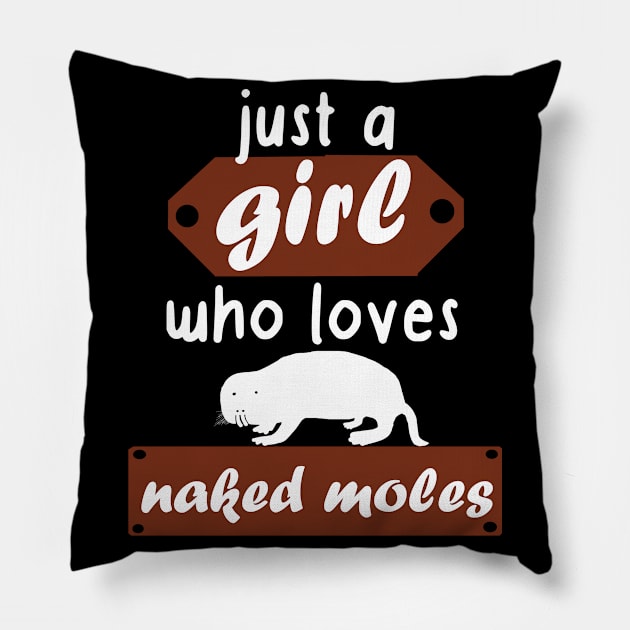 Girl Loves Naked mole naked mole rat women gift Pillow by FindYourFavouriteDesign