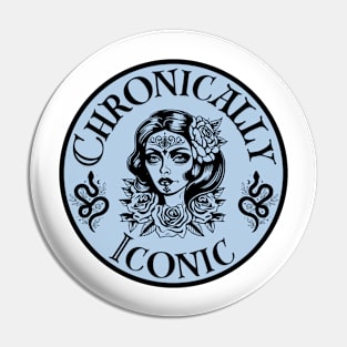 Chronically Iconic Blue Pin