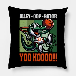 Alley-oop-gator! Yoo hoooo!!! - Cute alligator even can make an alley-oop! Pillow