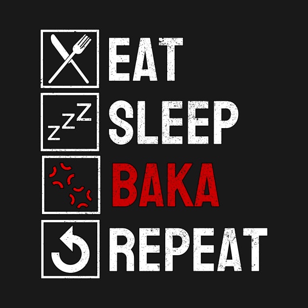 BAKA - Eat Sleep Anime Repeat Tsundere Anime Gift by Alex21