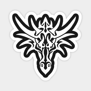 Tribal Dragon - White Magnet