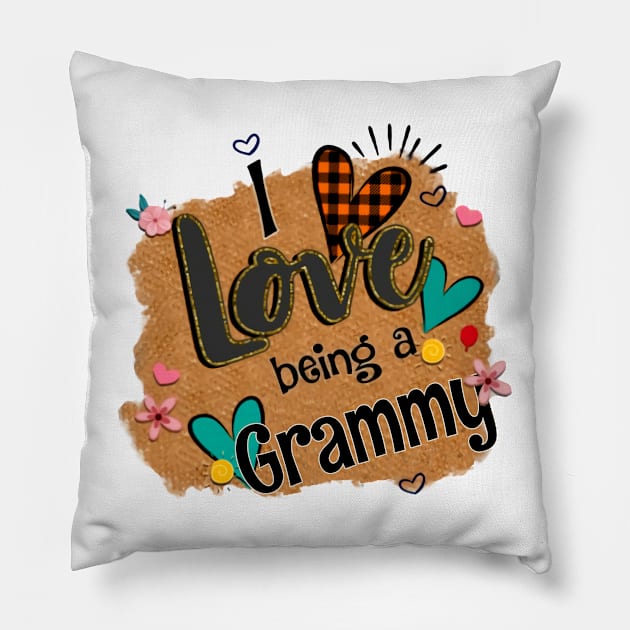 I Love Being A Grammy - I Love Being Pillow by Pelman