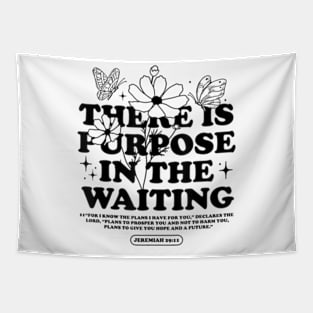 There Is Purpose In The Waiting, Retro Christian Tapestry