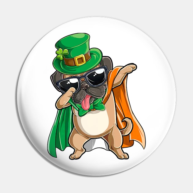 Dabbing Pug St Patricks Day Boys Leprechaun Irish Pin by Macy XenomorphQueen