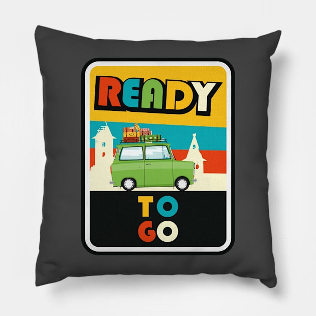 Ready to go on a trip. Pillow by Ekenepeken