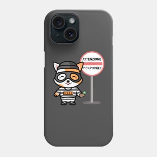 Attenzione Pickpocket Cat Phone Case