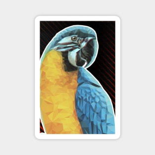 Low Poly Macaw Magnet