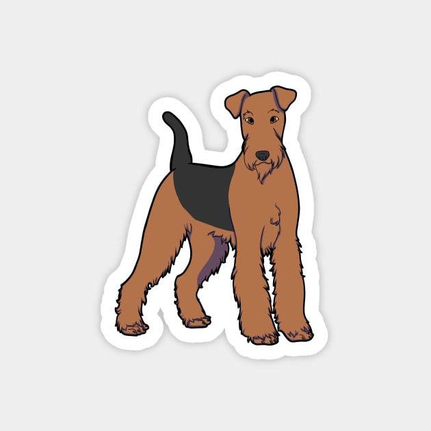 Airedale Terrier Magnet by Adastumae