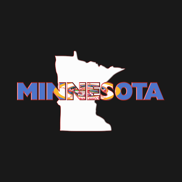 Minnesota Colored State Letters by m2inspiration