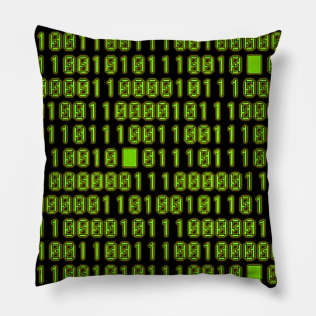 Binary Code (version 1) Pillow by CJProArtz