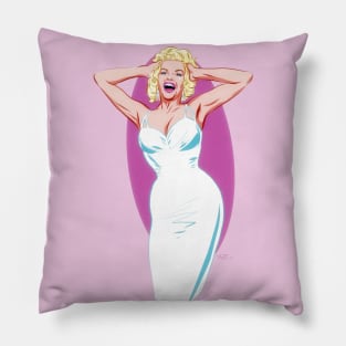 Jayne Mansfield - An illustration by Paul Cemmick Pillow