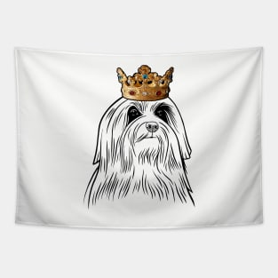 Lowchen Dog King Queen Wearing Crown Tapestry