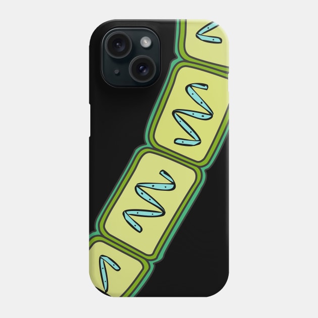 Coenobium of Spirogyra Phone Case by RosArt100