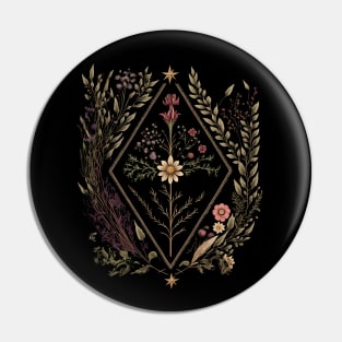 Wicca Geometric Herbs Pin