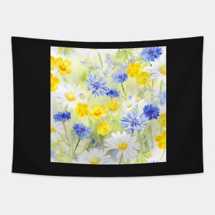 Watercolour English Wildflower Meadow Tapestry