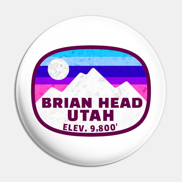 Ski Brian Head Utah Skiing Winter Sports Snowboarding Pin by TravelTime