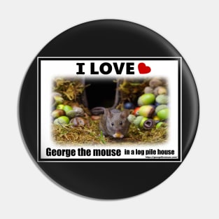 I love George the mouse in a log pile house . Pin