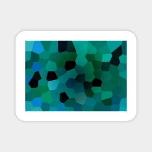 Dark Turquoise Shards Mosaic Pattern Magnet