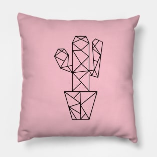 Cactus vase - Cactus Geometric - Geometric Art Pillow