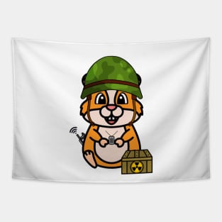 Army Hamster Tapestry